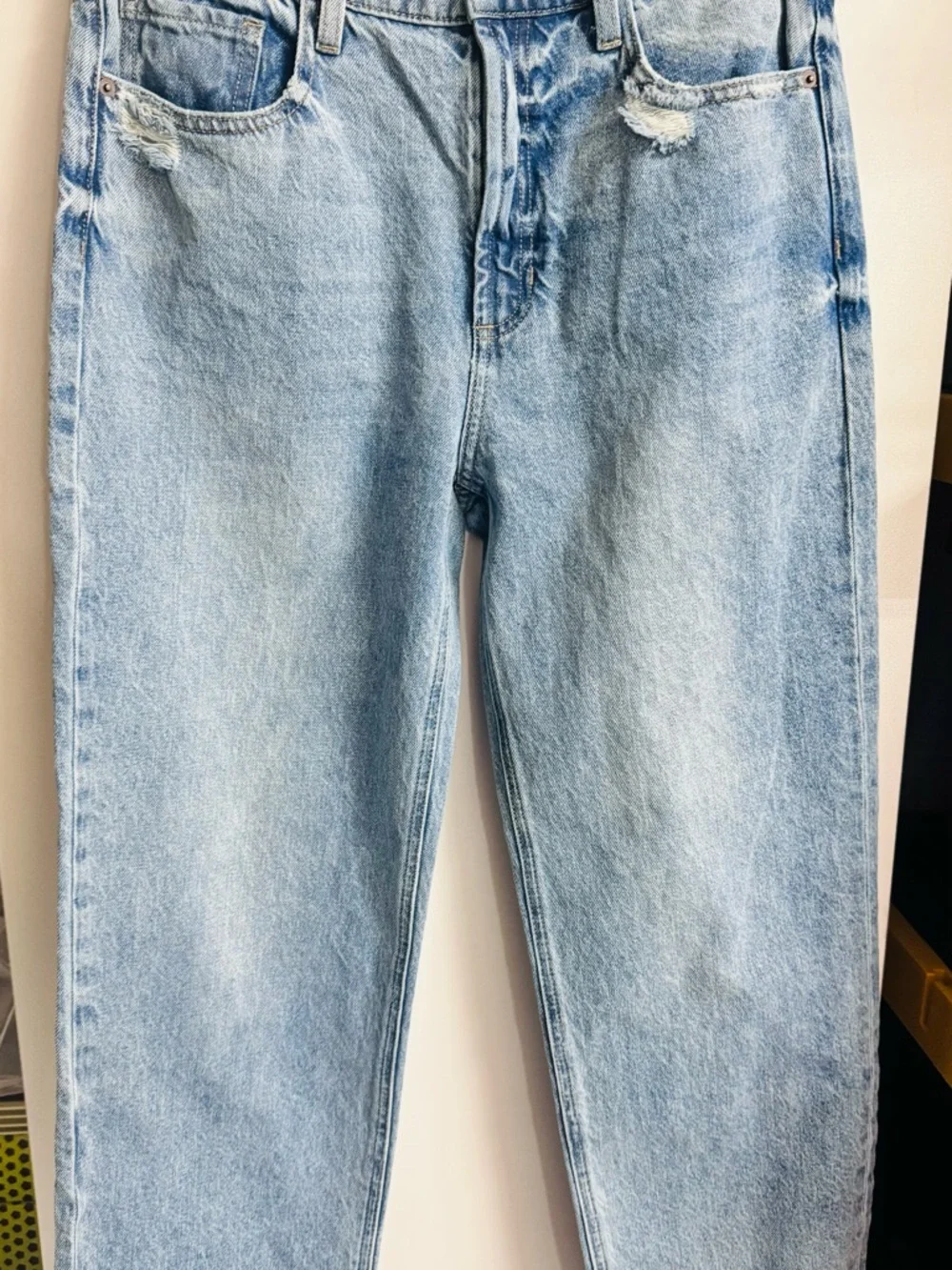 Altar’d State Light Wash Distressed High-Rise Jeans - Picture 1 of 5